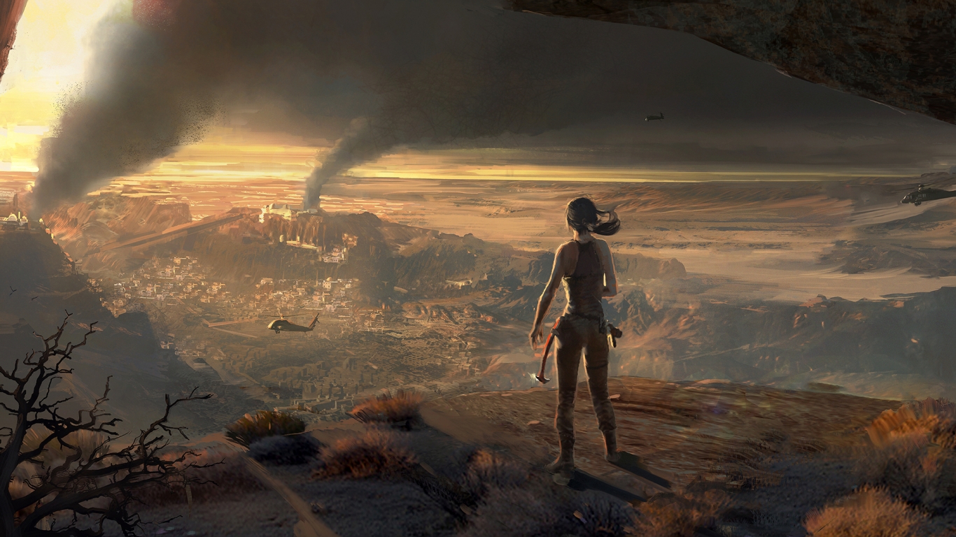 Rise of The Tomb Raider Concept for 1366 x 768 HDTV resolution
