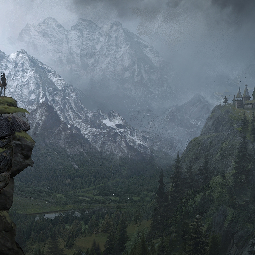 Rise of the Tomb Raider Landscape for 1024 x 1024 iPad resolution
