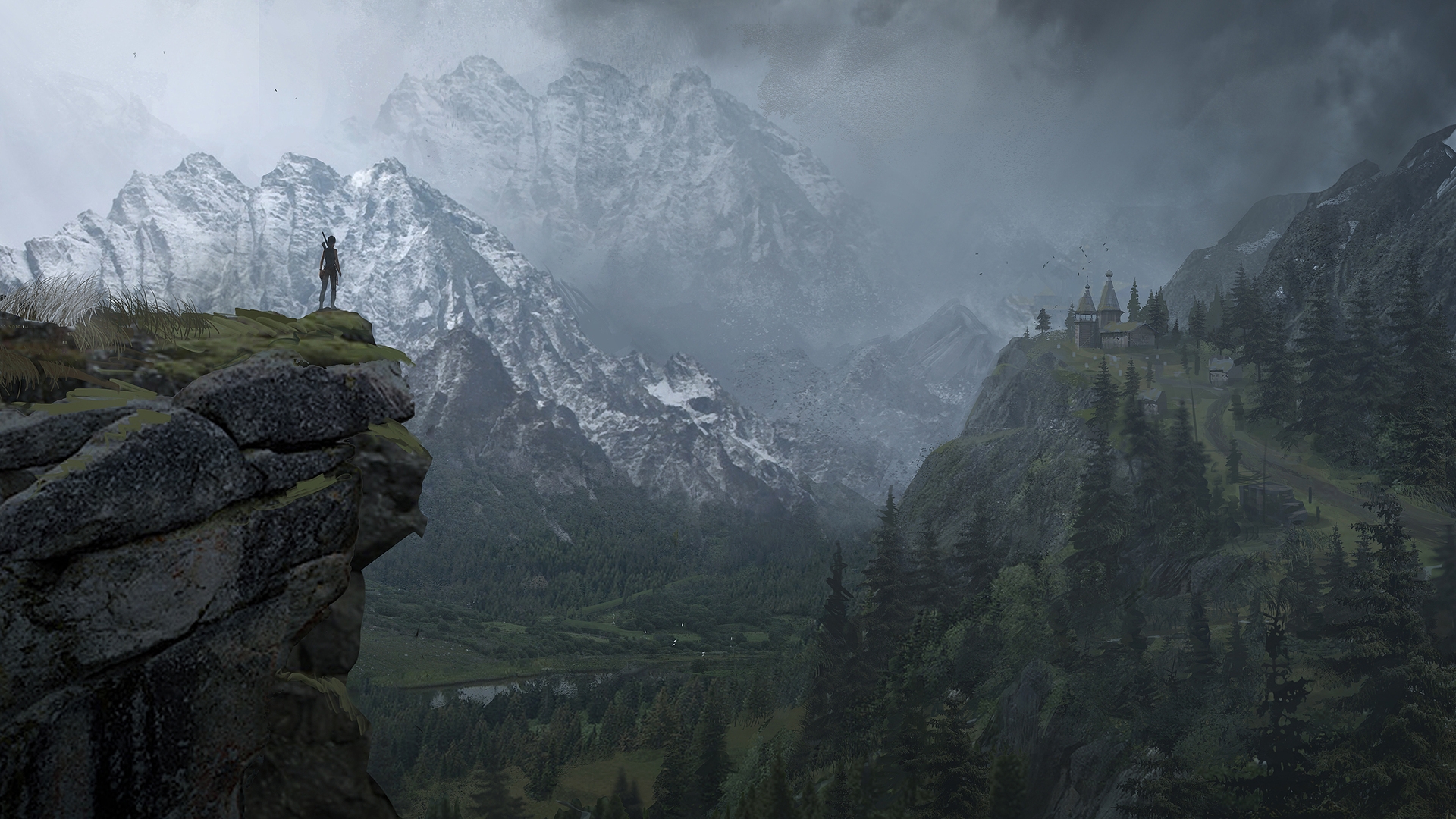 Rise of the Tomb Raider Landscape 1920 x 1080 HDTV 1080p Wallpaper