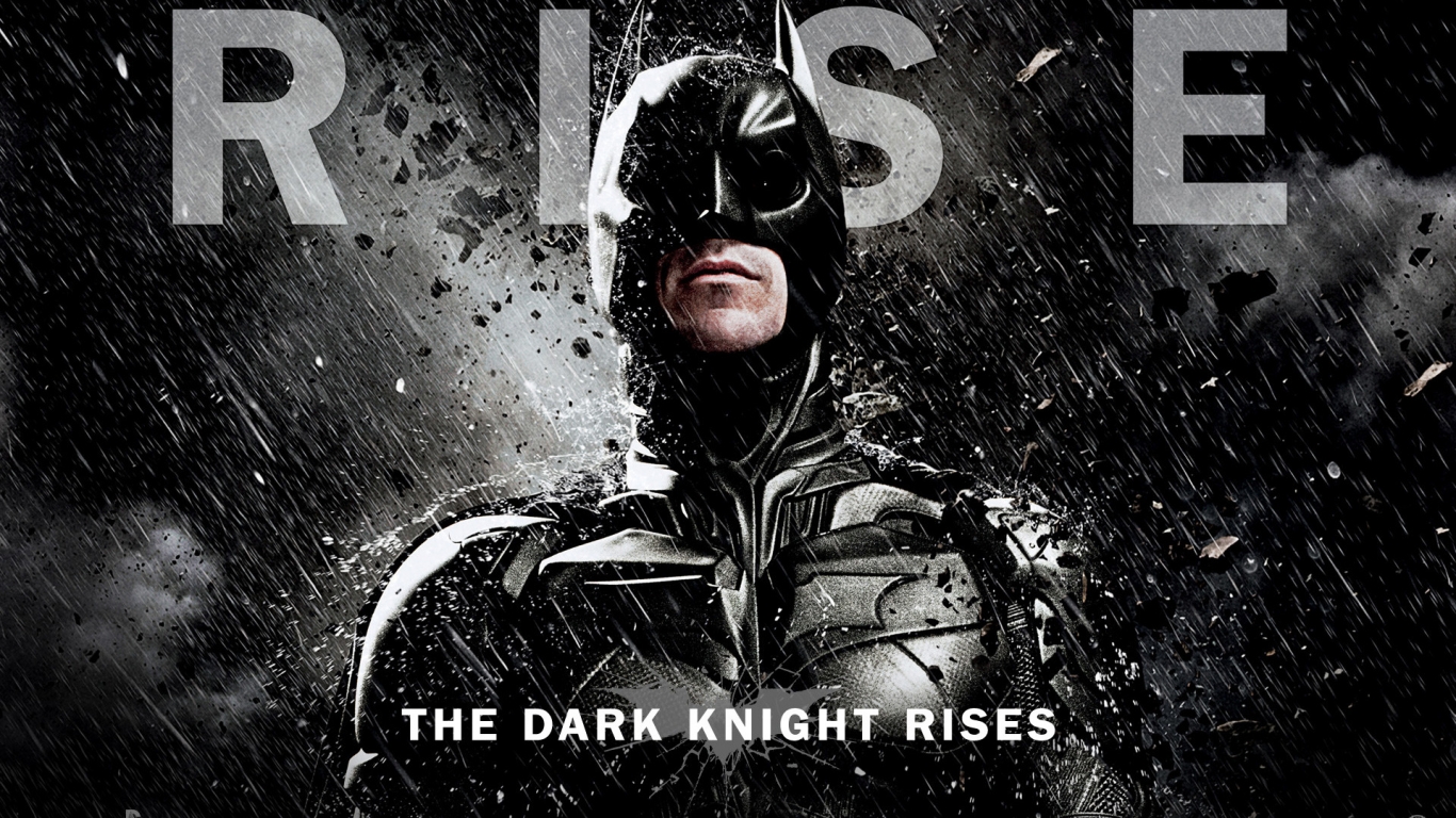 Rise The Dark Knight for 1366 x 768 HDTV resolution