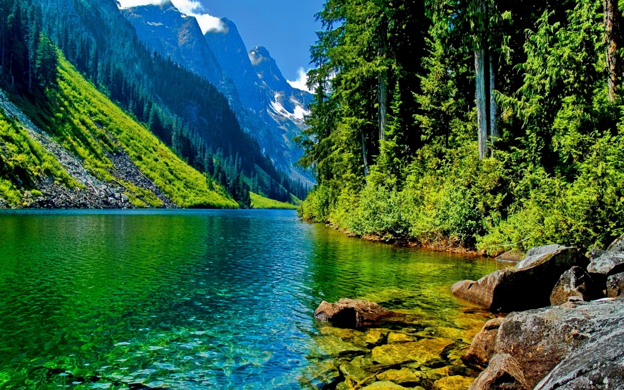 River Landscape for 1280 x 800 widescreen resolution