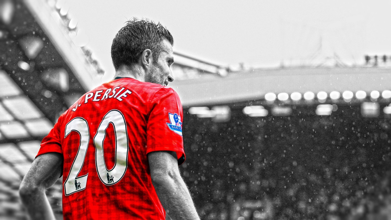 Robin van Persie Black and Red for 1280 x 720 HDTV 720p resolution