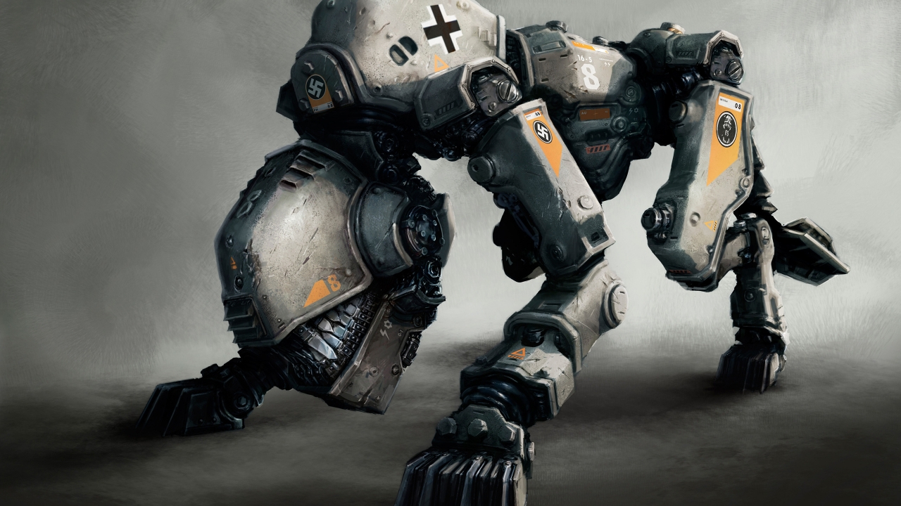 Robot from Wolfenstein The New Order for 1280 x 720 HDTV 720p resolution