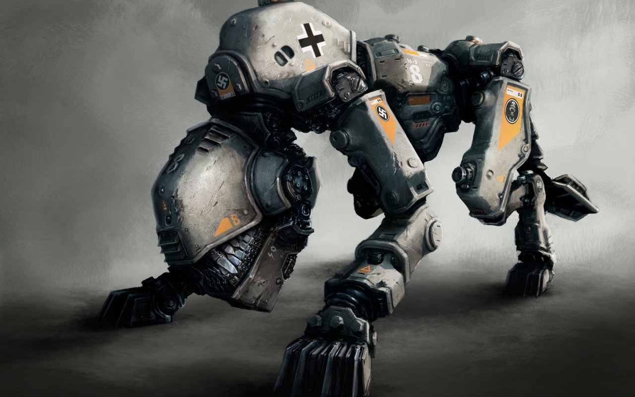 Robot from Wolfenstein The New Order for 1280 x 800 widescreen resolution