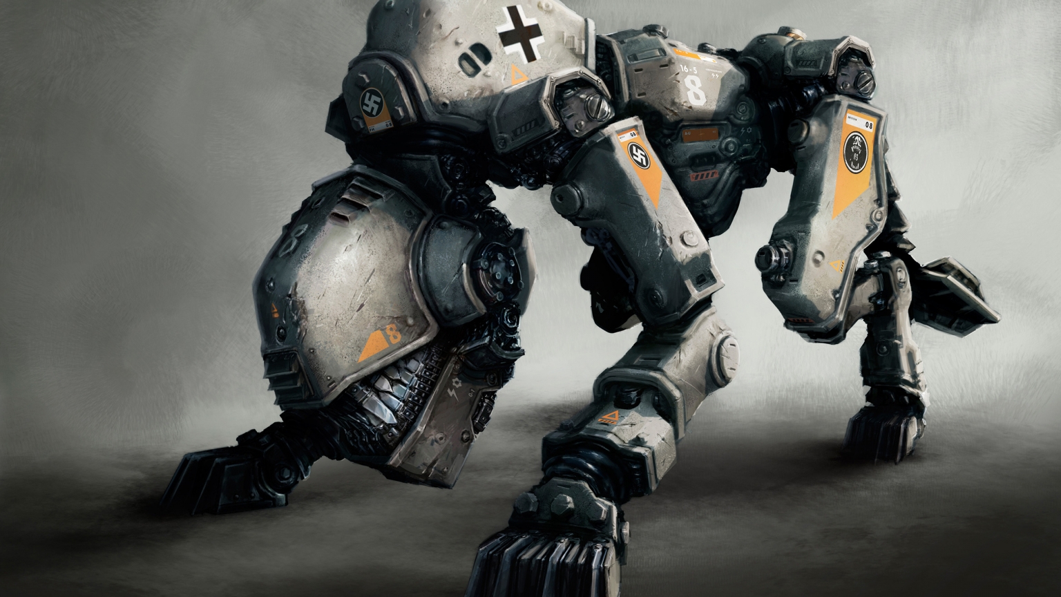 Robot from Wolfenstein The New Order for 1536 x 864 HDTV resolution