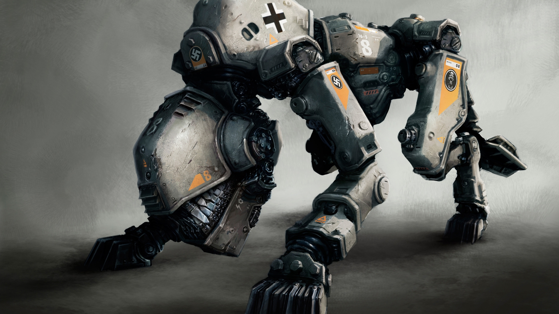 Robot from Wolfenstein The New Order for 1920 x 1080 HDTV 1080p resolution