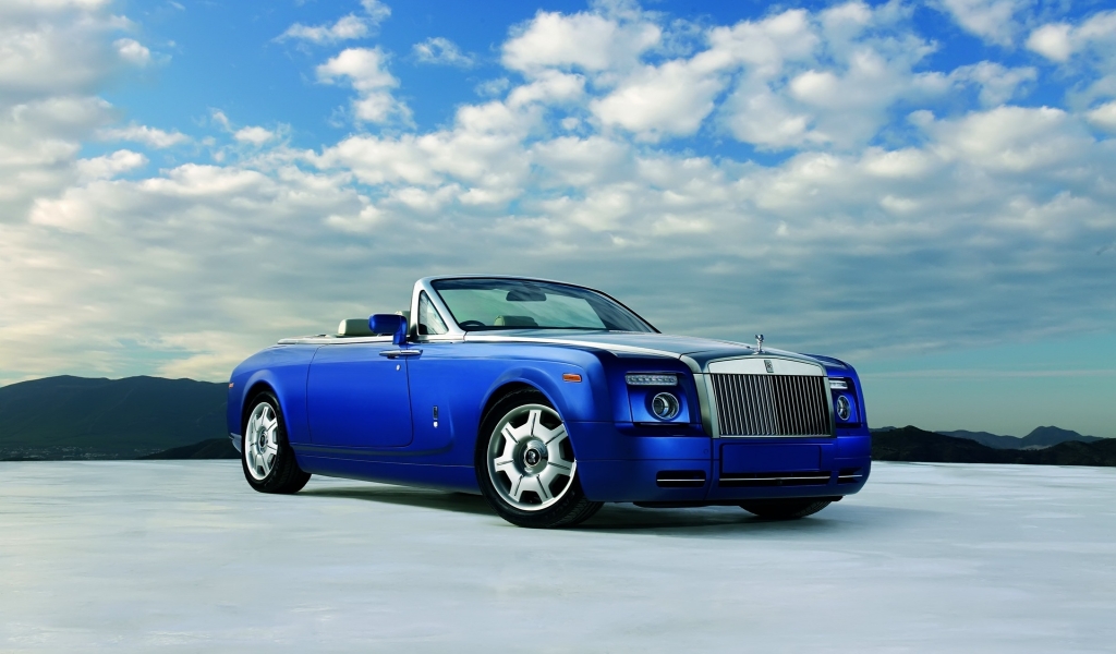 Rolls Royce Phantom Drophead Coupe Blue for 1024 x 600 widescreen resolution
