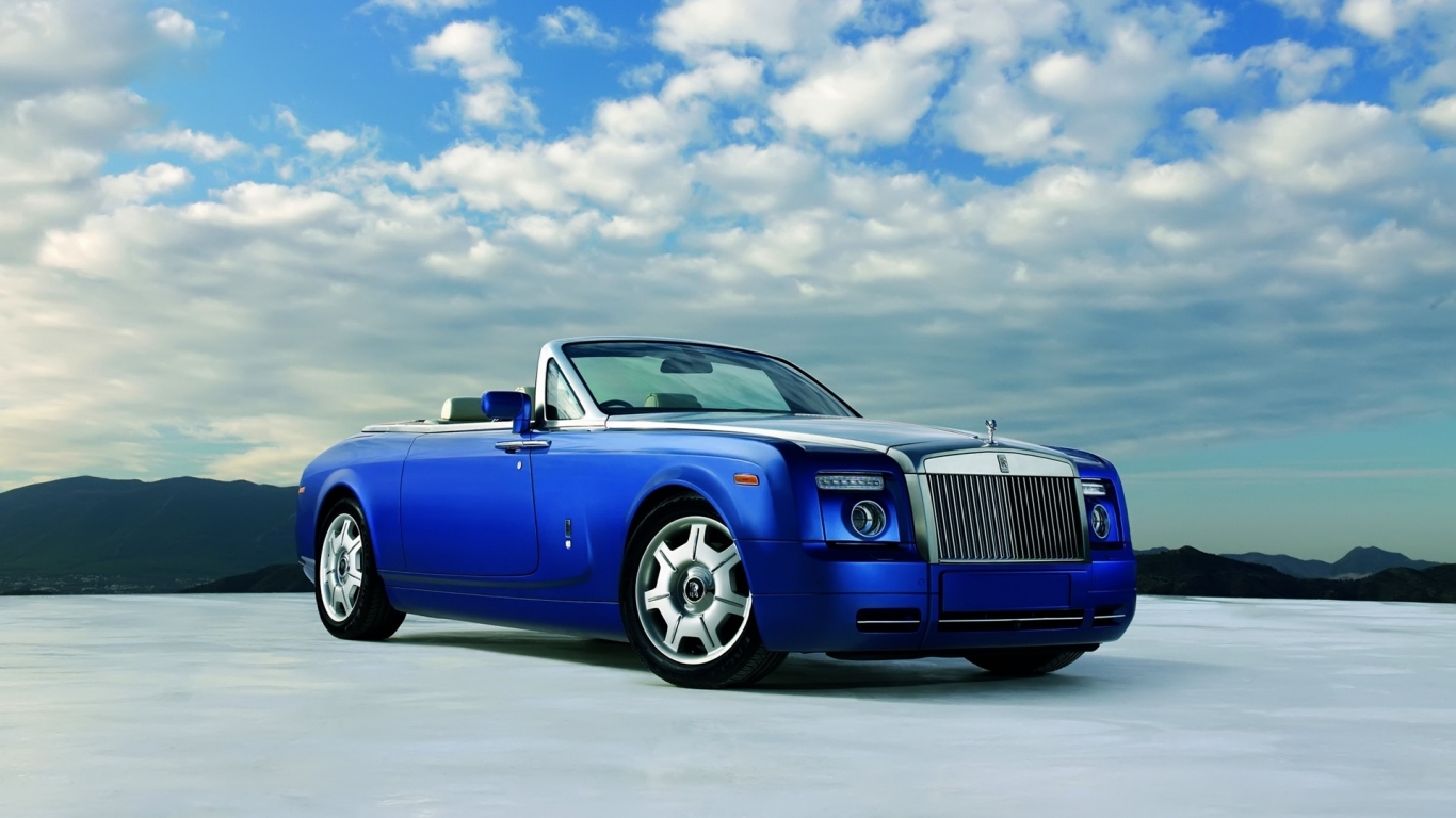 Rolls Royce Phantom Drophead Coupe Blue for 1366 x 768 HDTV resolution