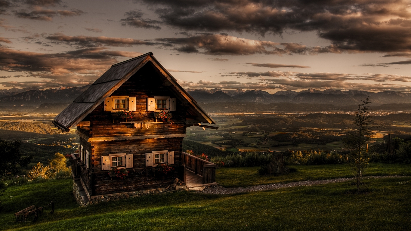 Romantic Cottage for 1366 x 768 HDTV resolution
