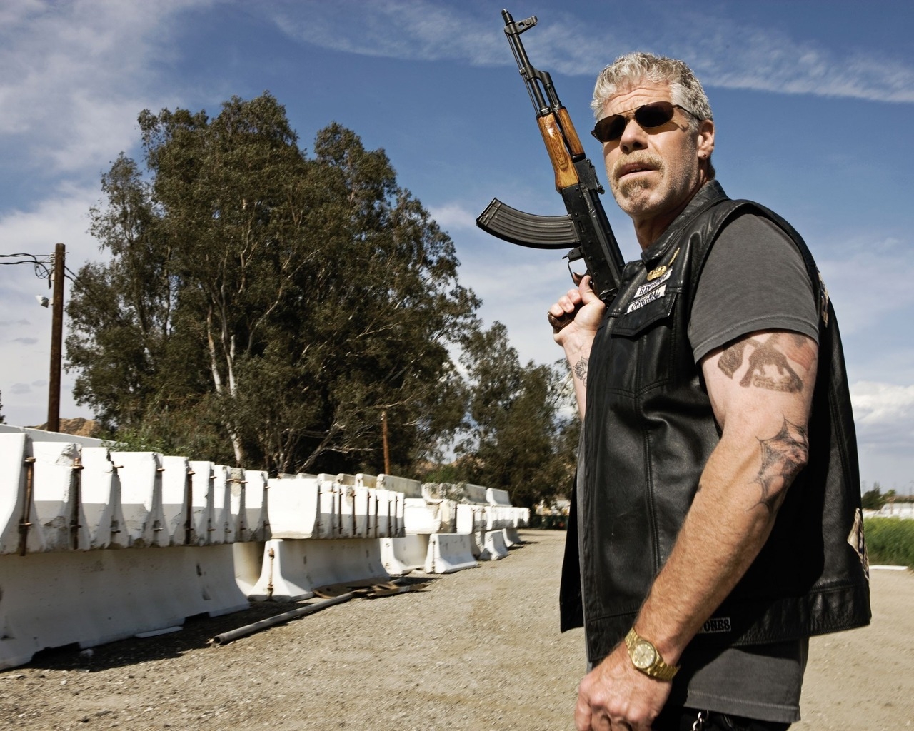 Ron Perlman Sons of Anarchy for 1280 x 1024 resolution