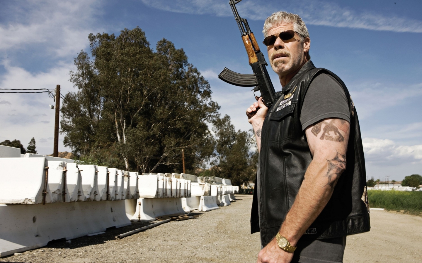 Ron Perlman Sons of Anarchy for 1440 x 900 widescreen resolution