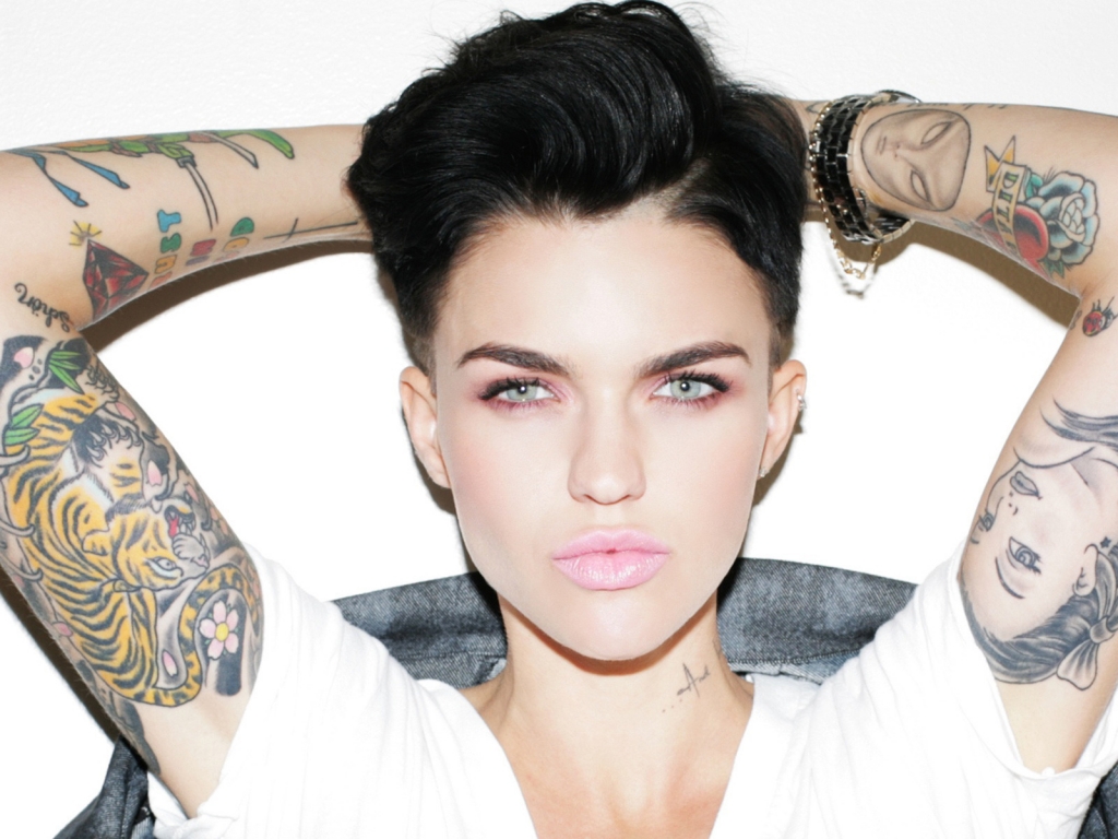 Ruby Rose Tattoos at 1024 x 768 size.