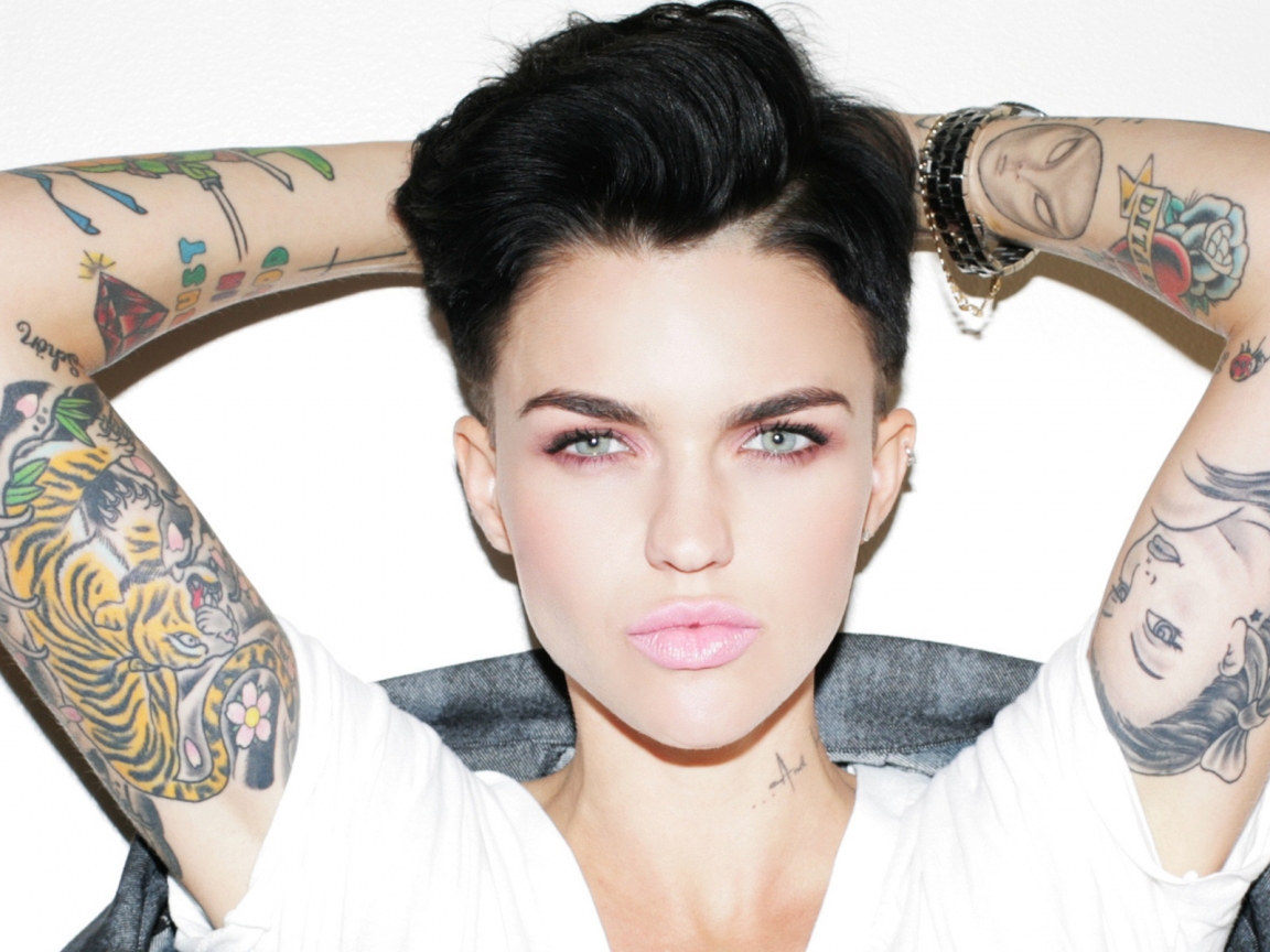 Ruby Rose Tattoos for 1152 x 864 resolution