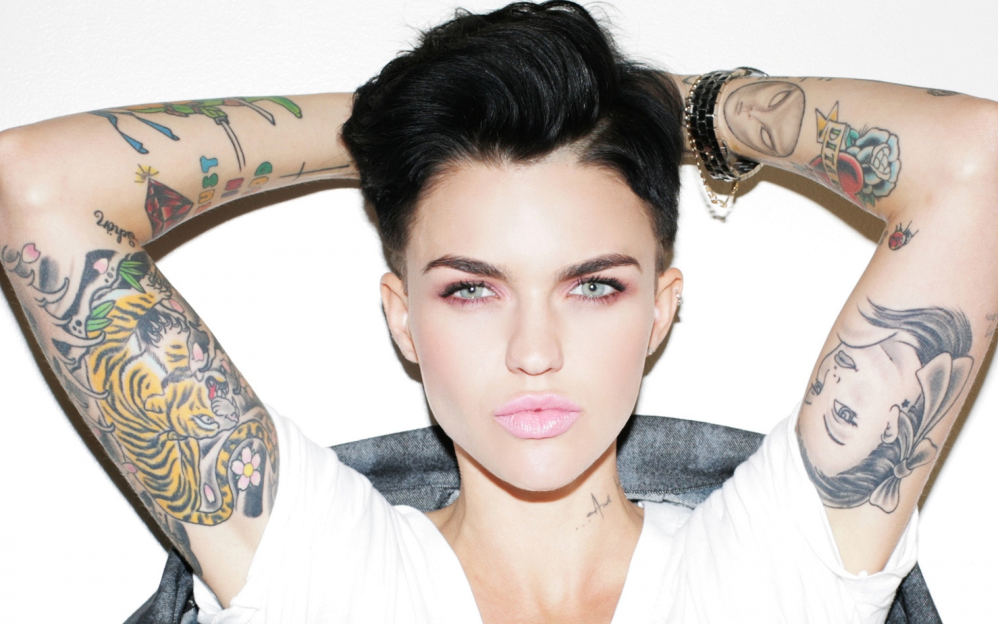 Ruby Rose Tattoos for 1440 x 900 widescreen resolution