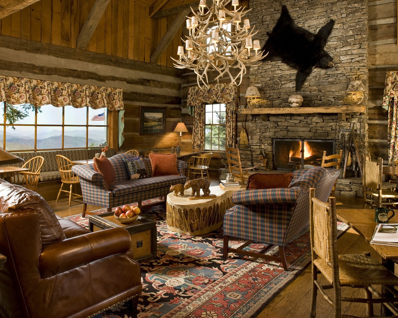 Rustic Living Room for 1280 x 1024 resolution