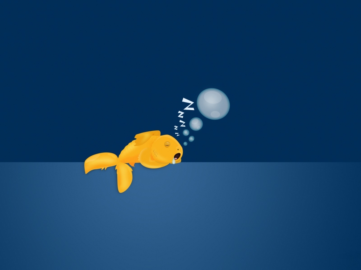 Sad Gold Fish for 1152 x 864 resolution