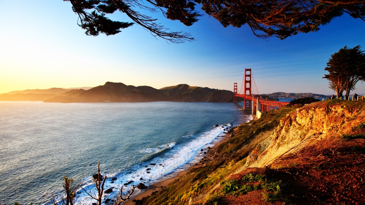 San Francisco Bridge View for 1280 x 720 HDTV 720p resolution