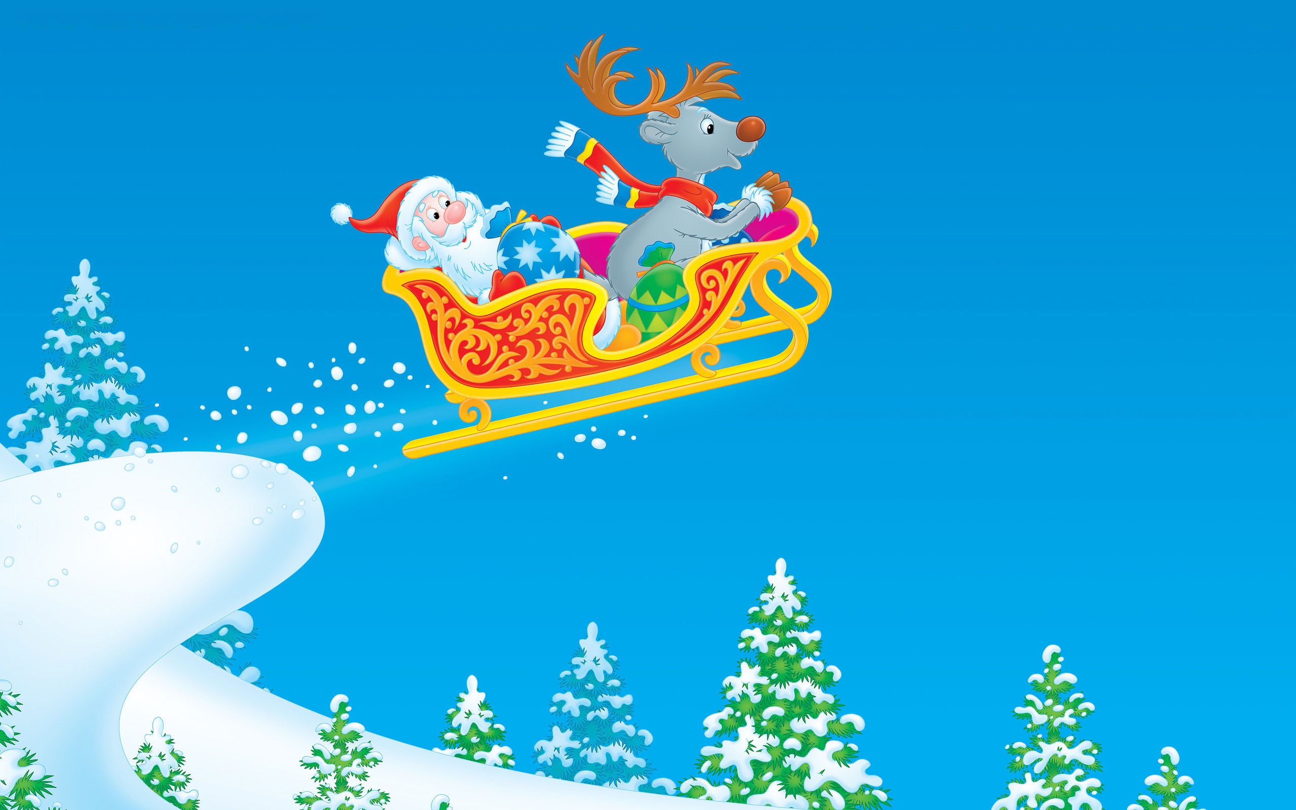 Santa Clouse Up in The Air for 2560 x 1600 widescreen resolution