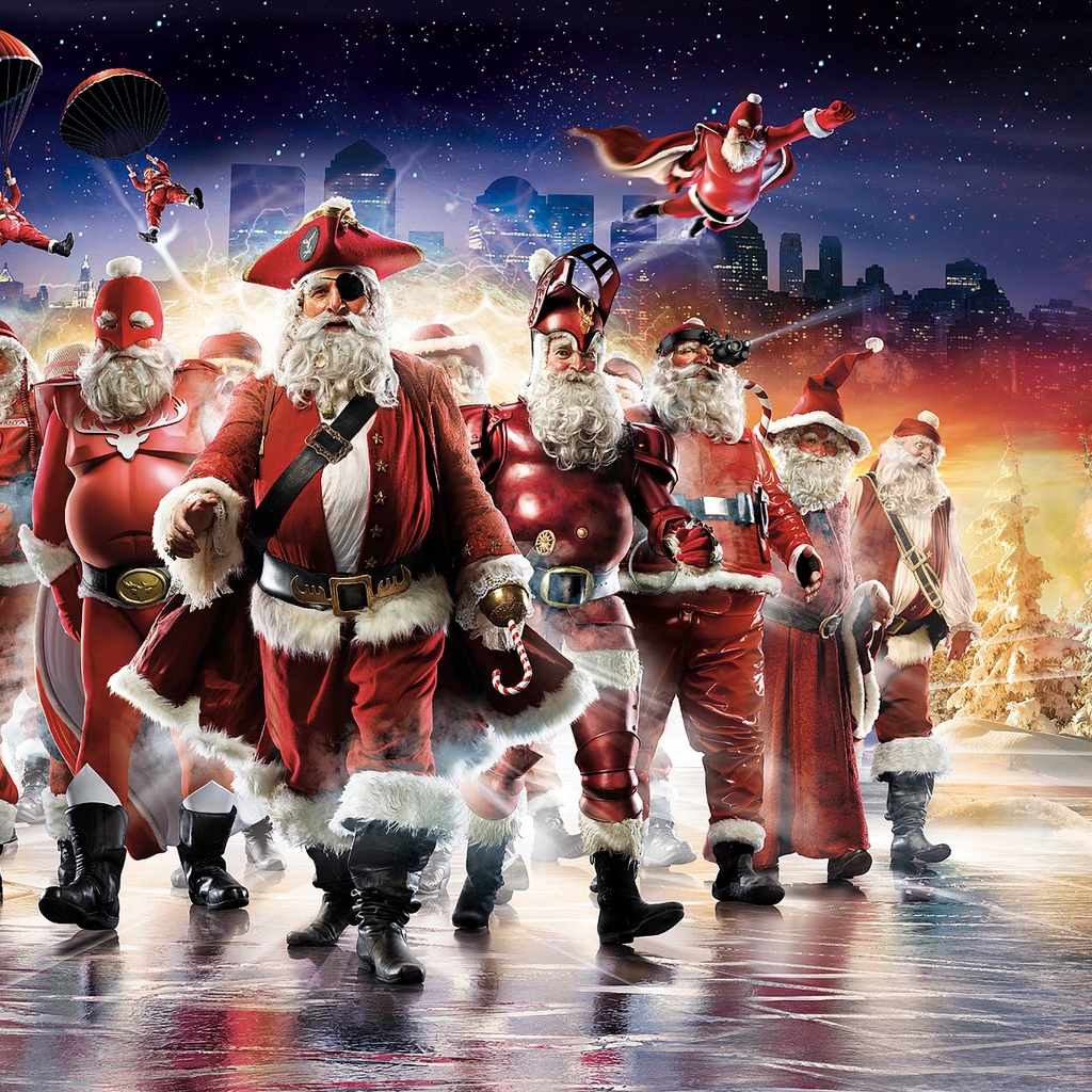 Santa Heroes for 1024 x 1024 iPad resolution