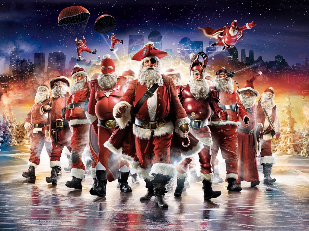 Santa Heroes for 1024 x 768 resolution