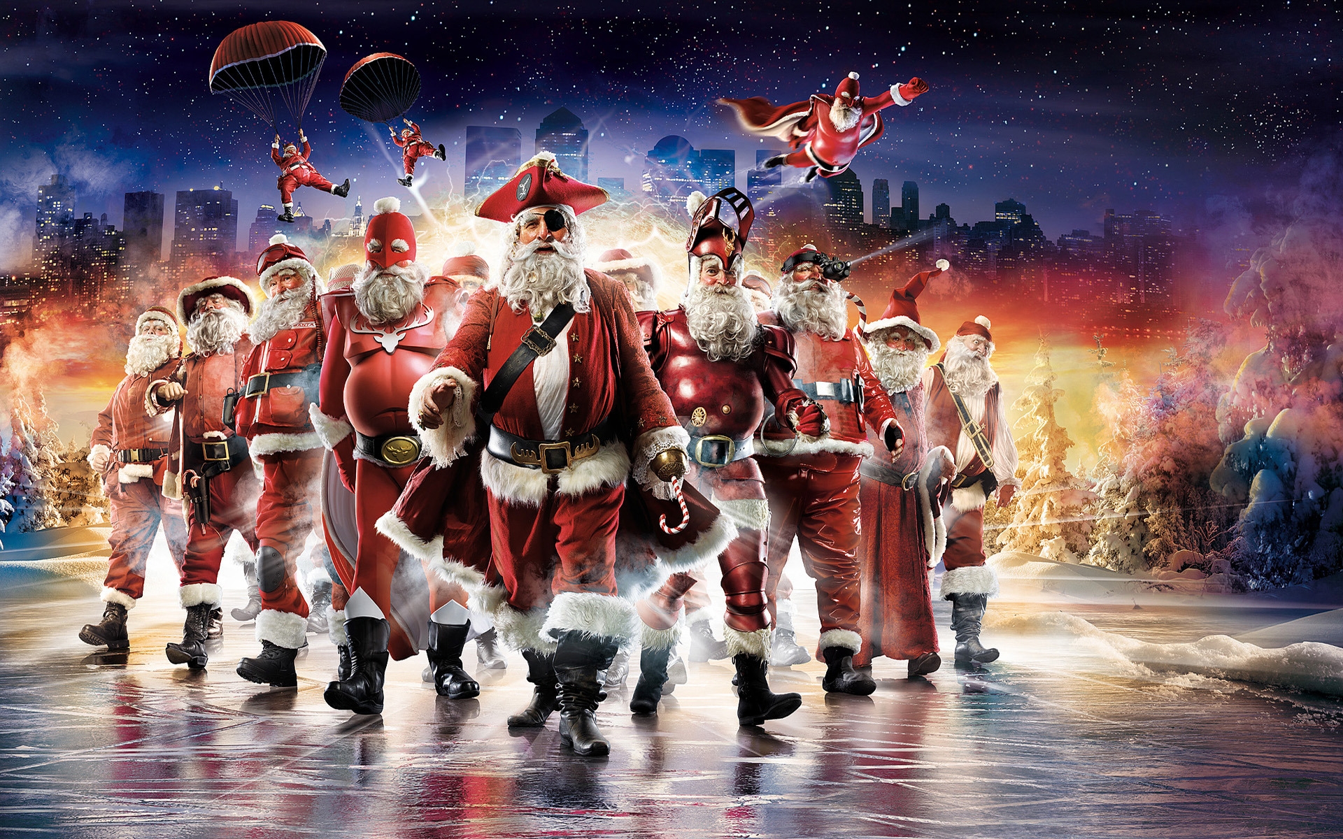 Santa Heroes for 1920 x 1200 widescreen resolution