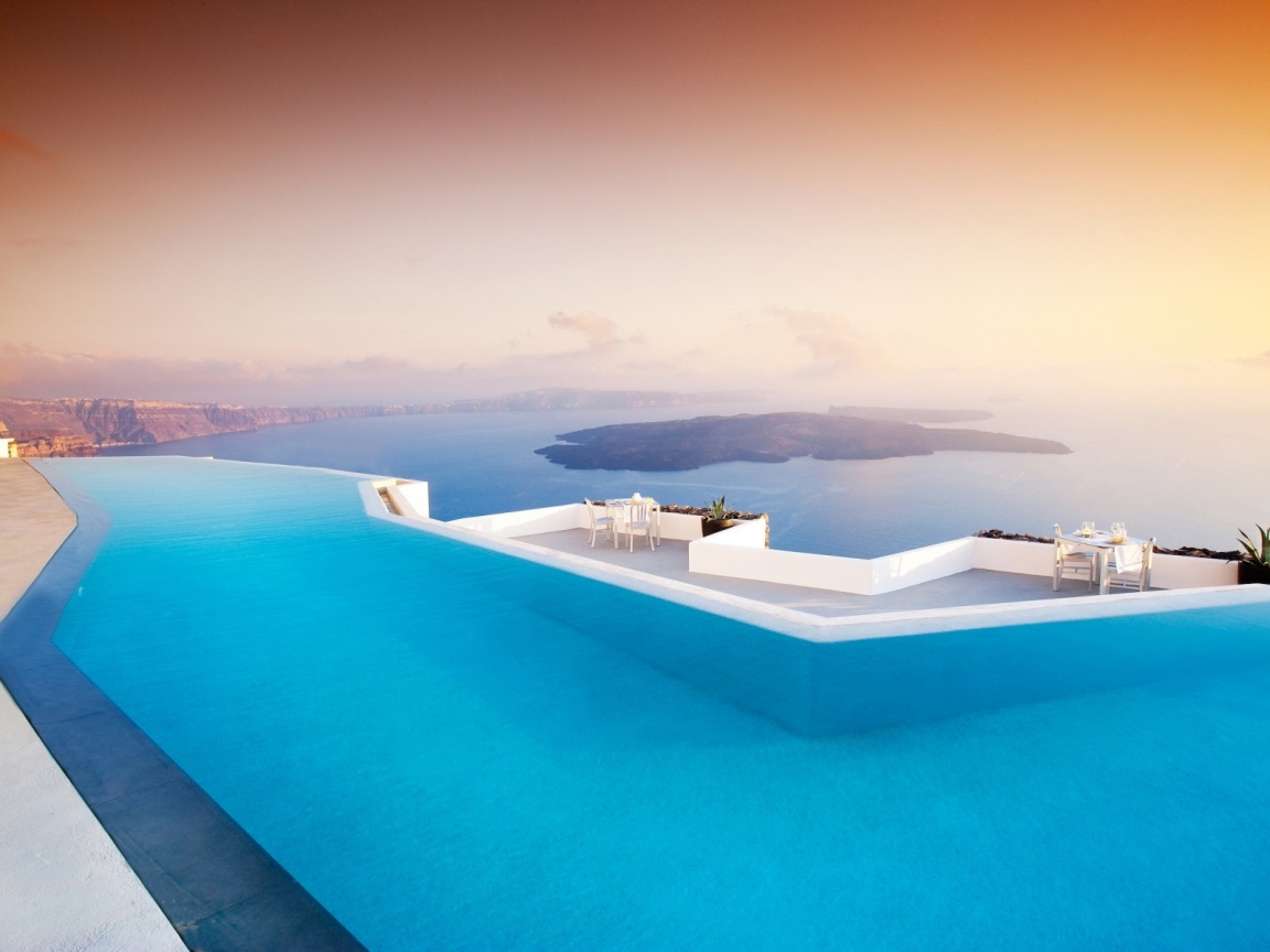 Santorini Pool for 1152 x 864 resolution