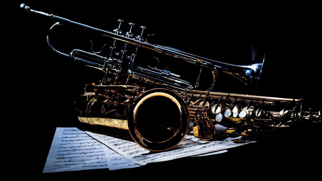 Saxophone and Trumpet  for 1366 x 768 HDTV resolution