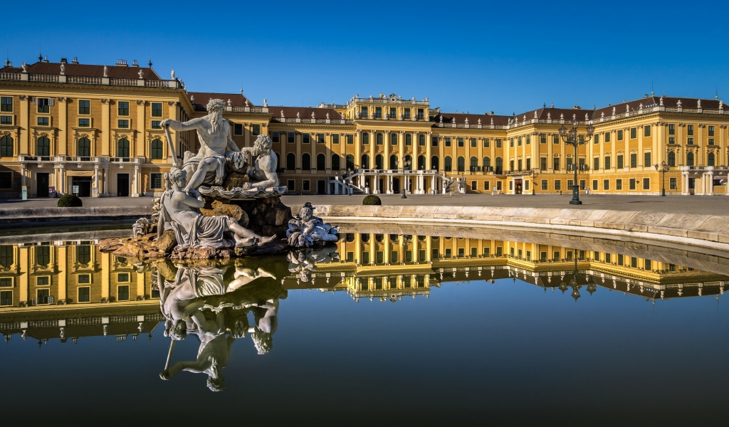 Schonbrunn Palace View for 1024 x 600 widescreen resolution