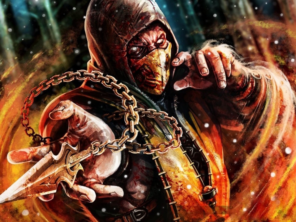 Scorpion Mortal Kombat X for 1024 x 768 resolution