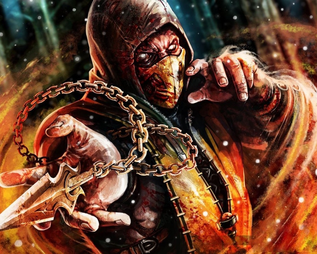 Scorpion Mortal Kombat X for 1280 x 1024 resolution