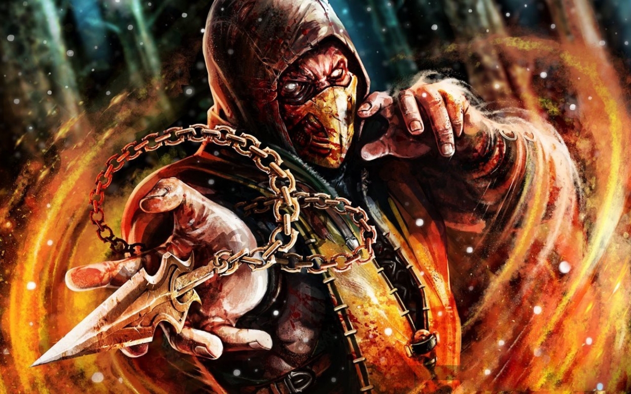 Scorpion Mortal Kombat X for 1280 x 800 widescreen resolution