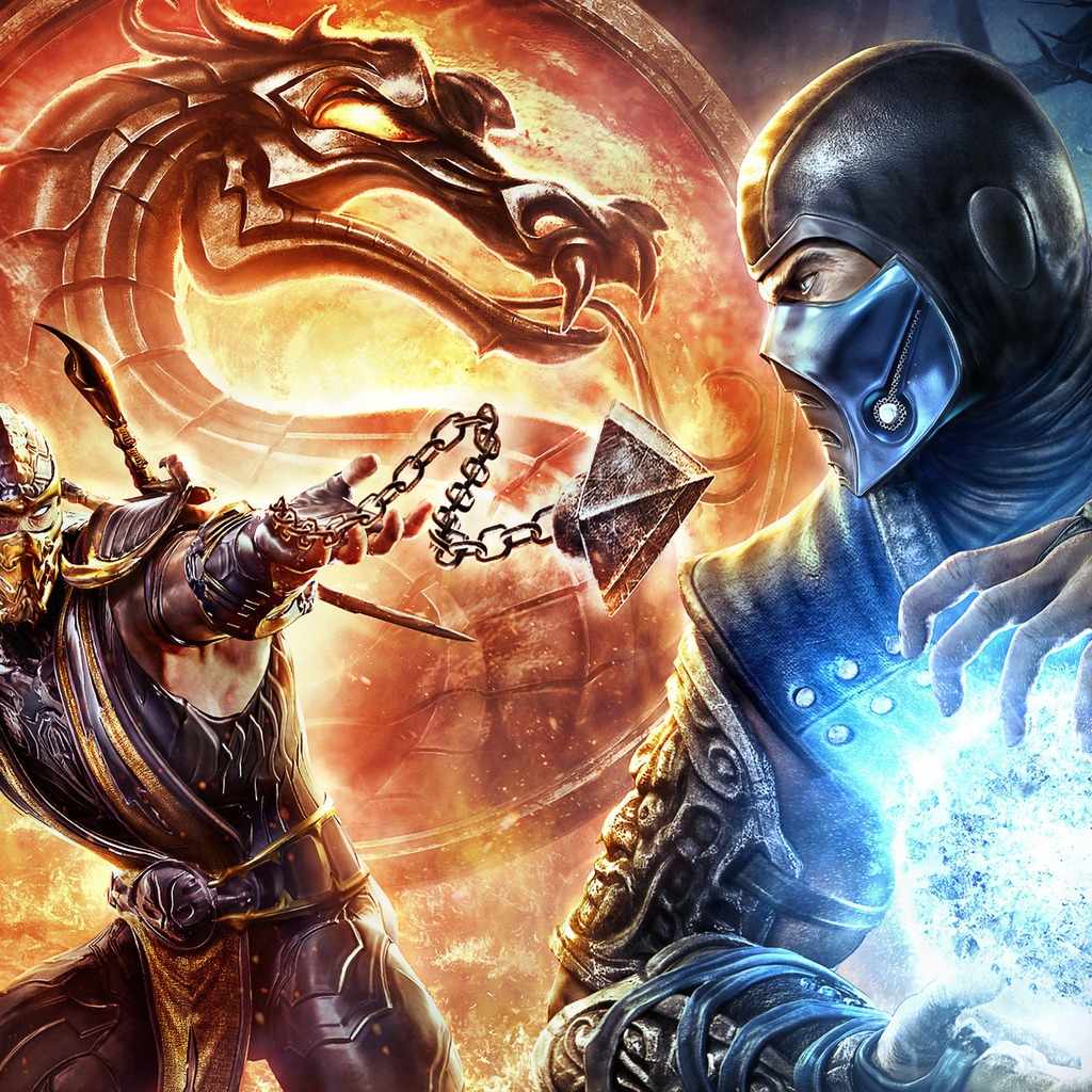 Scorpions vs Sub Zero Mortal Kombat for 1024 x 1024 iPad resolution