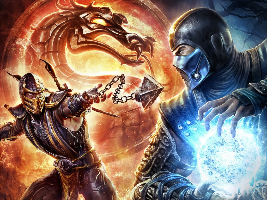 Scorpions vs Sub Zero Mortal Kombat for 1024 x 768 resolution
