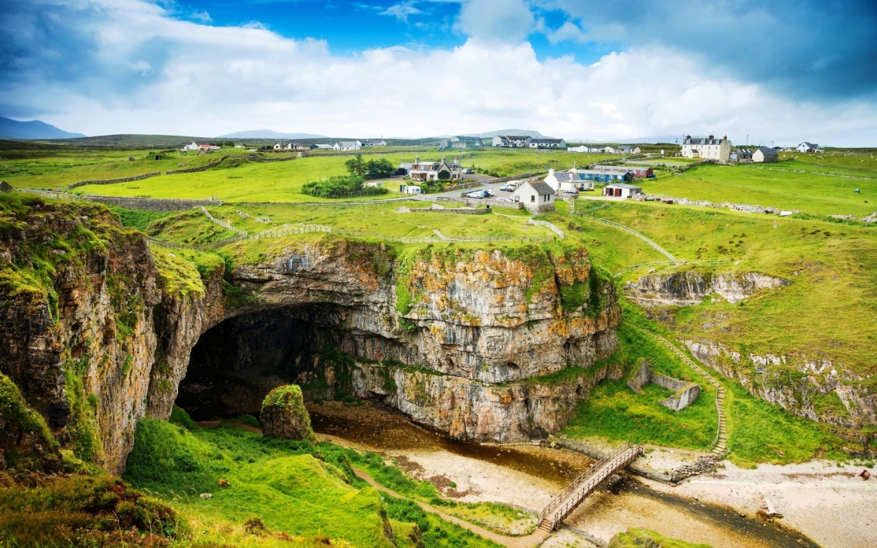 Scotland Green Landscape for 1280 x 800 widescreen resolution
