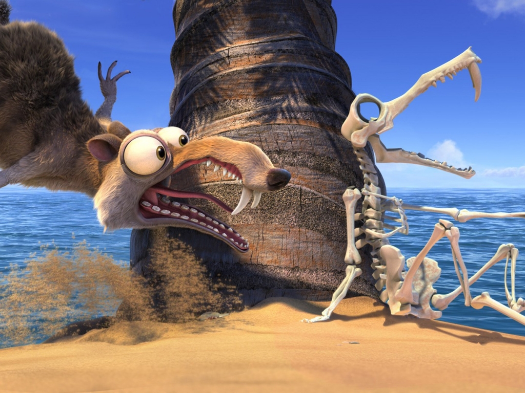 Scrat and Skeleton for 1024 x 768 resolution