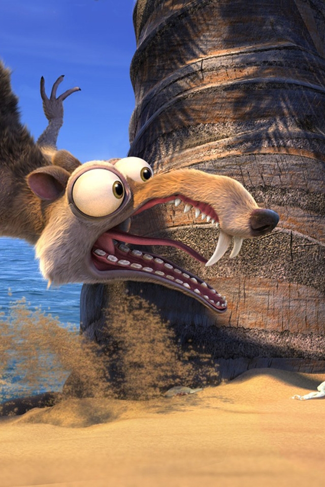 Scrat and Skeleton for 640 x 960 iPhone 4 resolution
