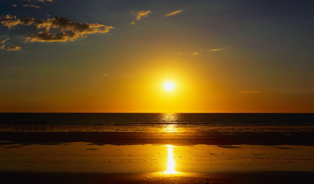 Sea Sunset for 1024 x 600 widescreen resolution