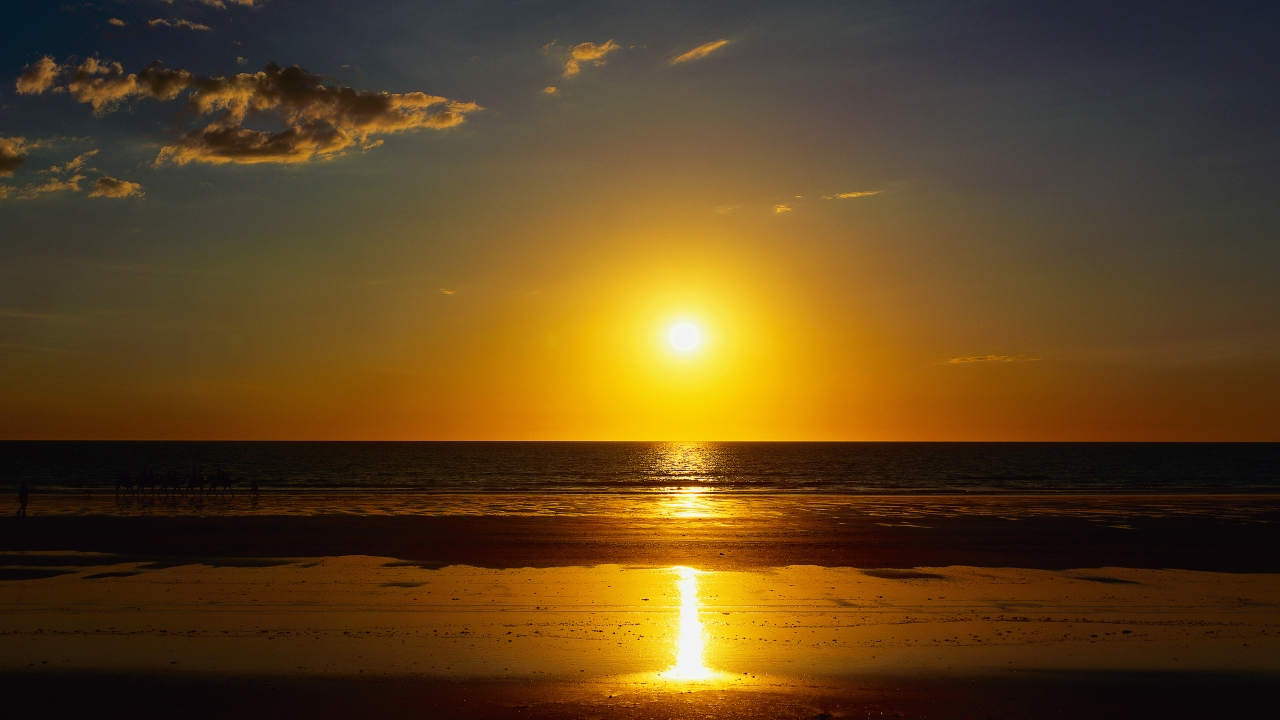 Sea Sunset for 1280 x 720 HDTV 720p resolution