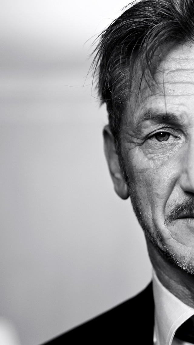 Sean Penn Portrait for 640 x 1136 iPhone 5 resolution