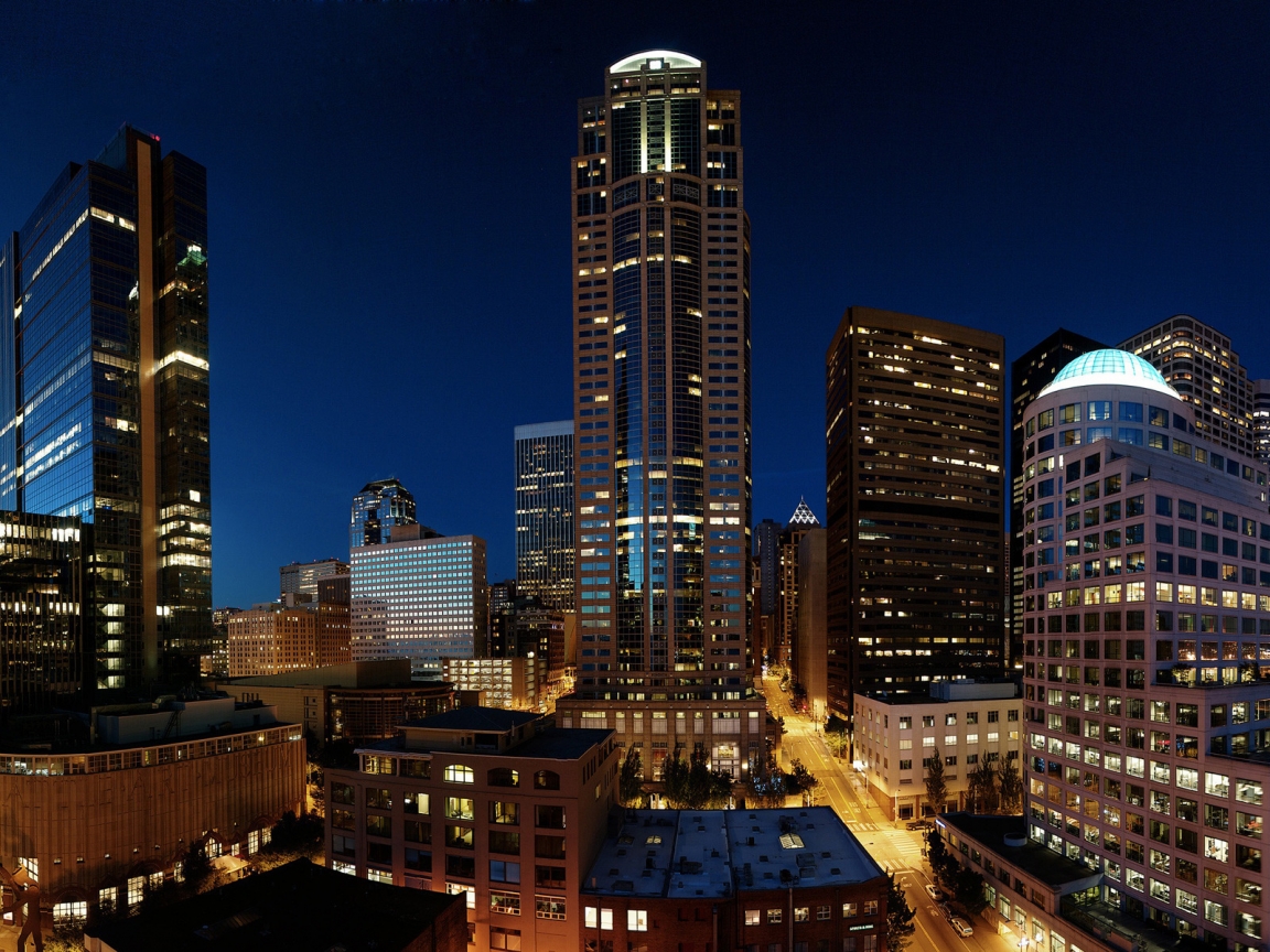 Seattle Night Lights for 1152 x 864 resolution