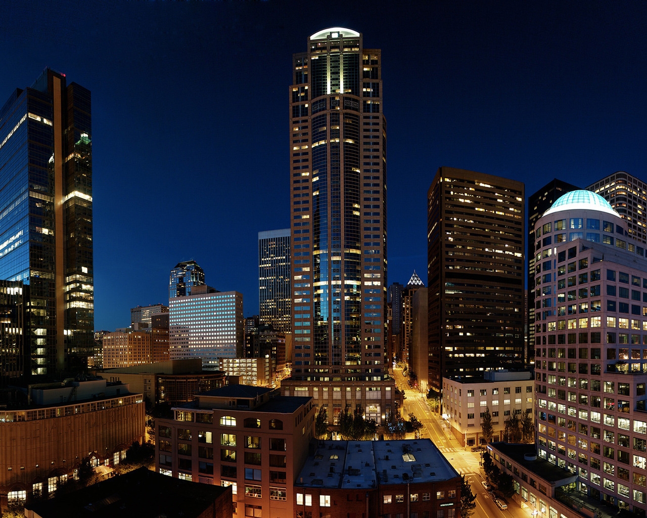 Seattle Night Lights for 1280 x 1024 resolution
