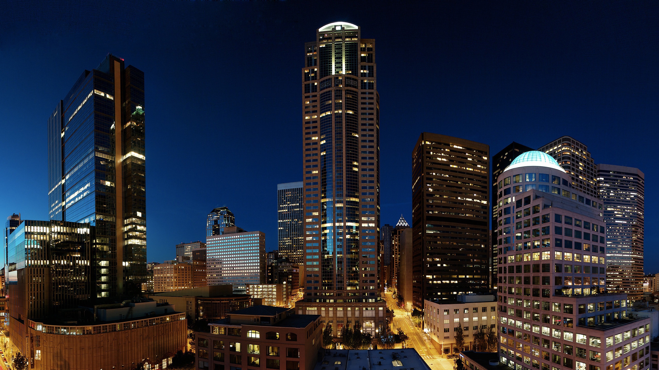 Seattle Night Lights for 2560x1440 HDTV resolution