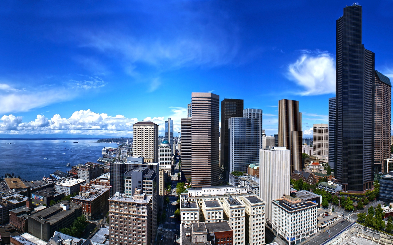 Seattle Town for 1280 x 800 widescreen resolution