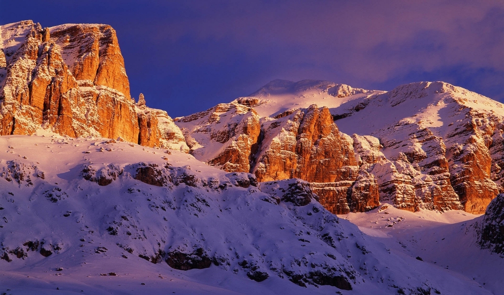 Sella Group Mountains for 1024 x 600 widescreen resolution