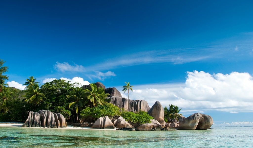 Seychelles Islands Landscape for 1024 x 600 widescreen resolution