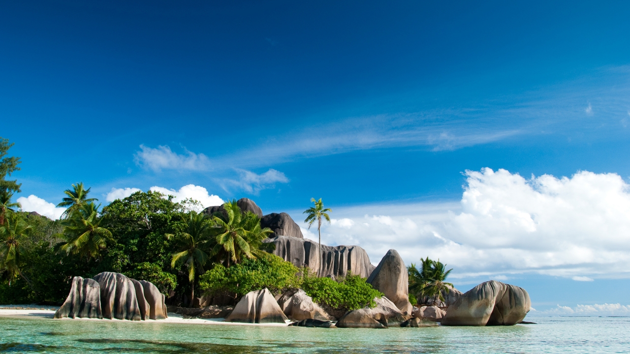 Seychelles Islands Landscape for 1280 x 720 HDTV 720p resolution