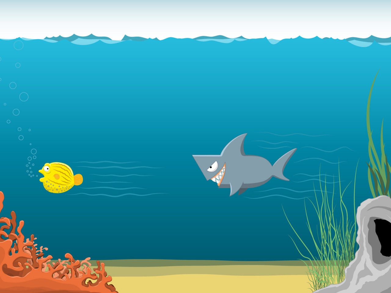 Shark blowfish for 1280 x 960 resolution