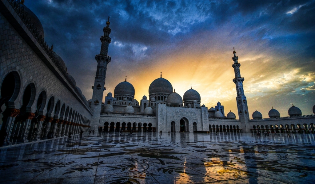 Sheikh Zayed Grand Mosque for 1024 x 600 widescreen resolution