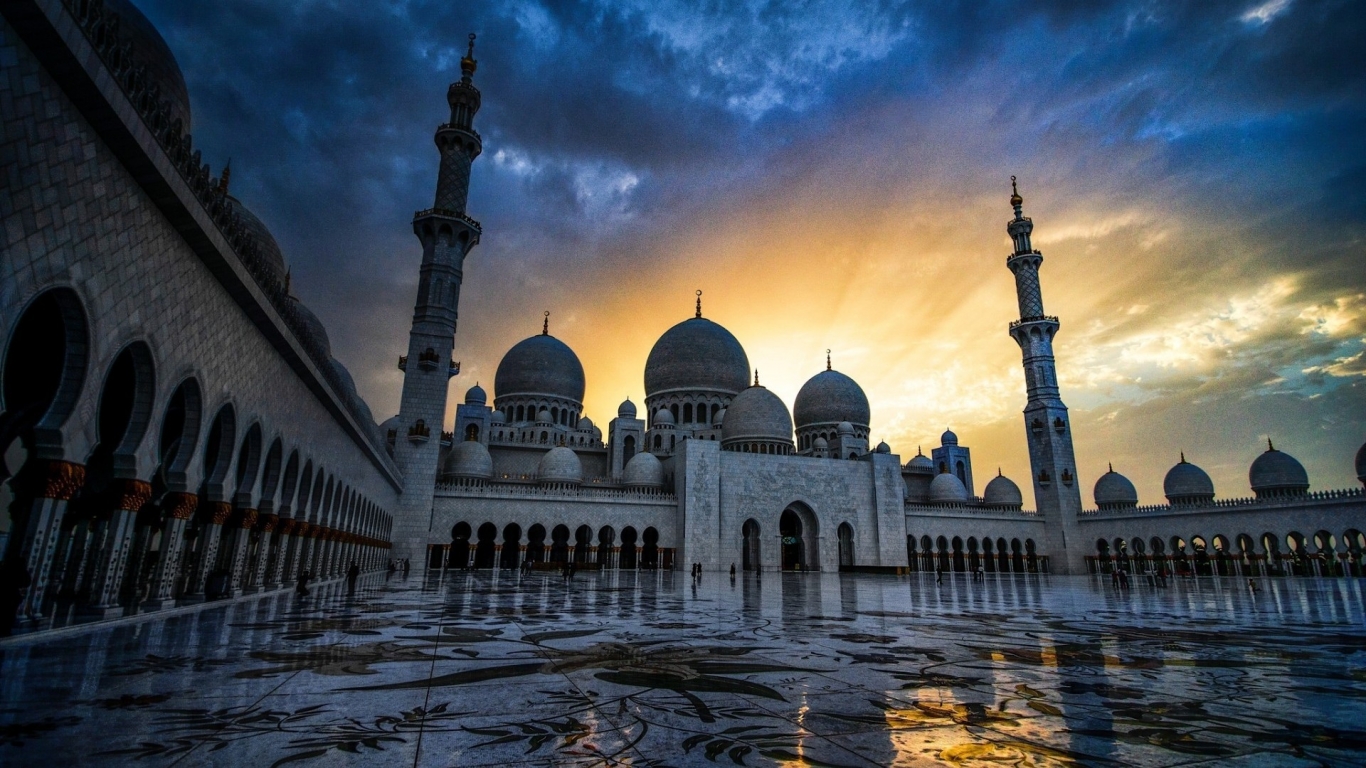 Sheikh Zayed Grand Mosque for 1366 x 768 HDTV resolution