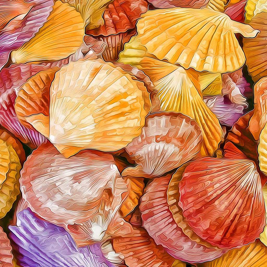 Shells Texture for 1024 x 1024 iPad resolution